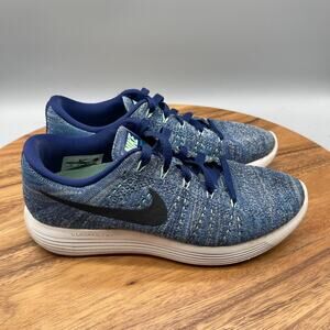 Nike Lunarepic Flyknit Shoes Womens Size 6 Blue Running Comfort Walking Sneakers